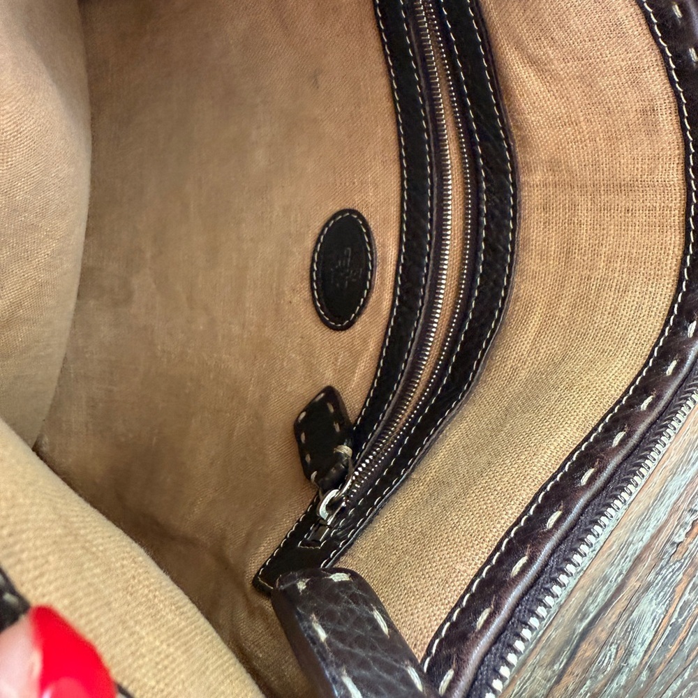 Fendi Crossbody Selleria Leather Zip Top Messenger Bag Brown COLLECTOR’S ITEM - Picture 15 of 16